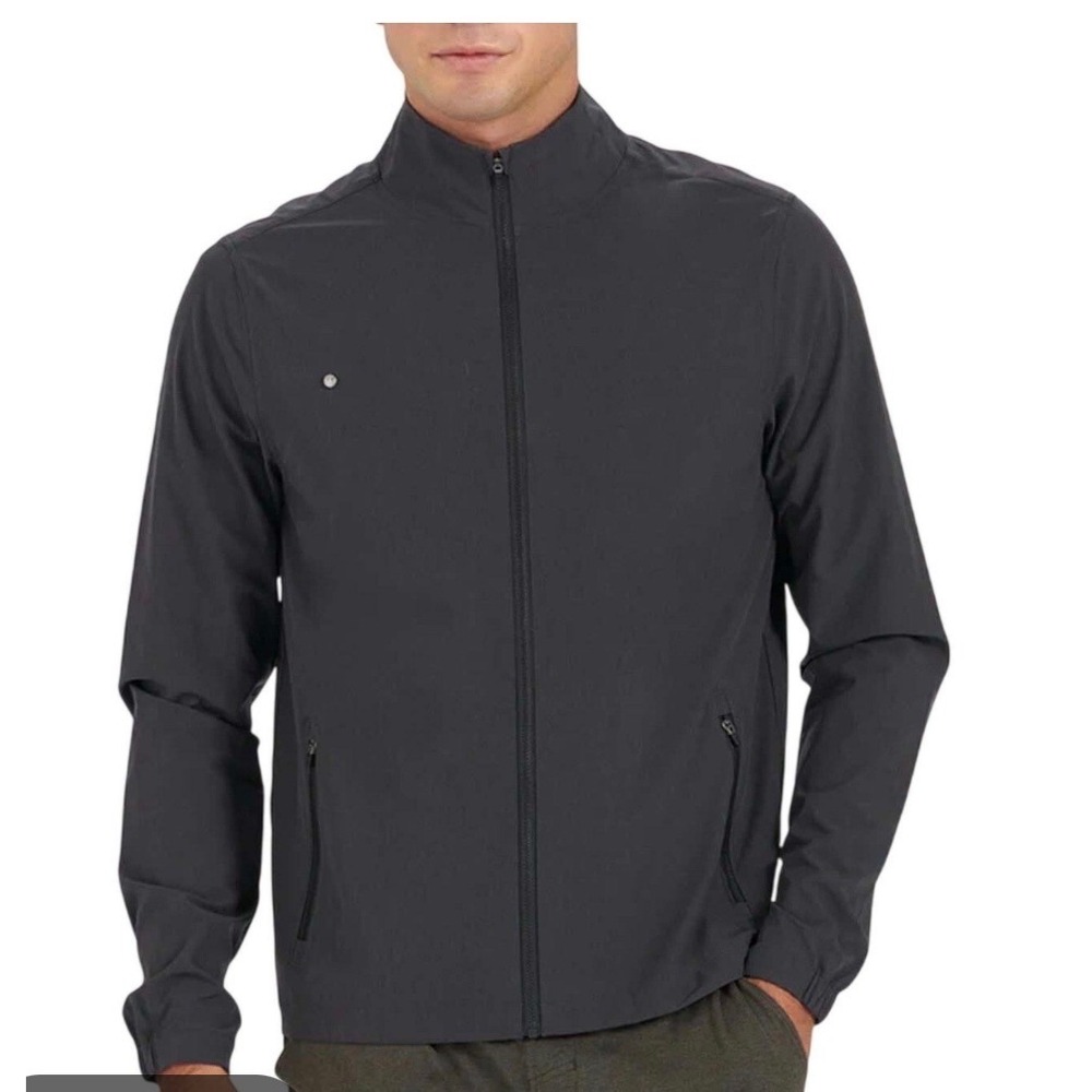 Vuori Men's "Black Linen" Venture Track Jacket
